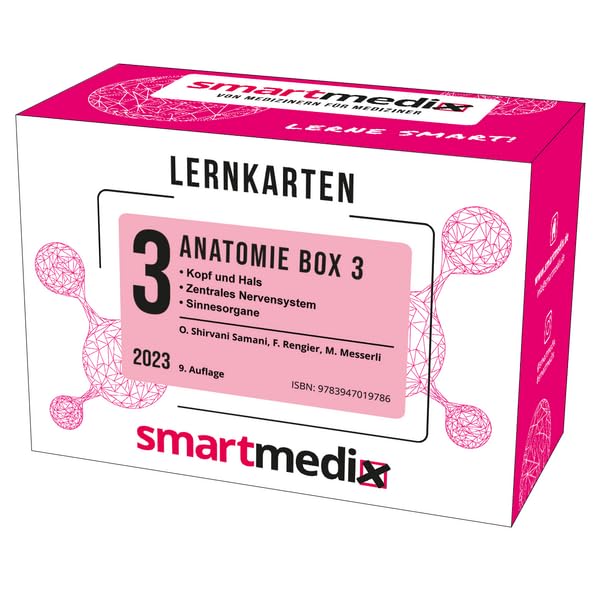 SmartMedix Lernkarten Anatomie Box 3: Kopf und Hals, zentrales Nervensystem und Sinnesorgane Medicine