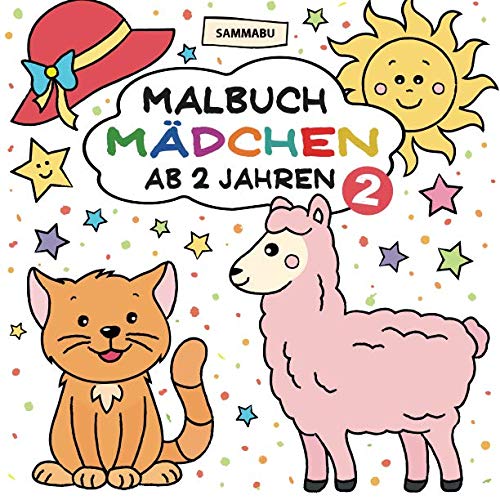 Malbuch Mädchen ab 2 Jahren, Band 2: Mein erster Malspaß im großen Quadrat Pets