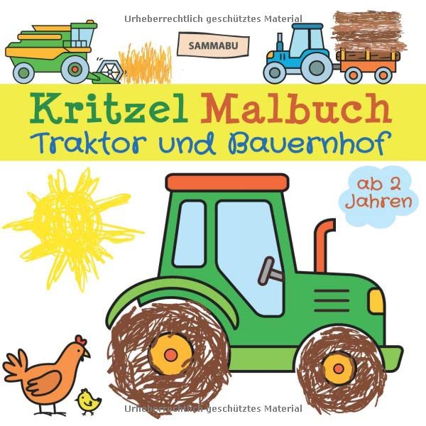 Kritzel Malbuch Traktor und Bauernhof ab 2 Jahren: Fahrzeuge und Tiere zum kreativen Kritzeln und Ausmalen Non-fiction