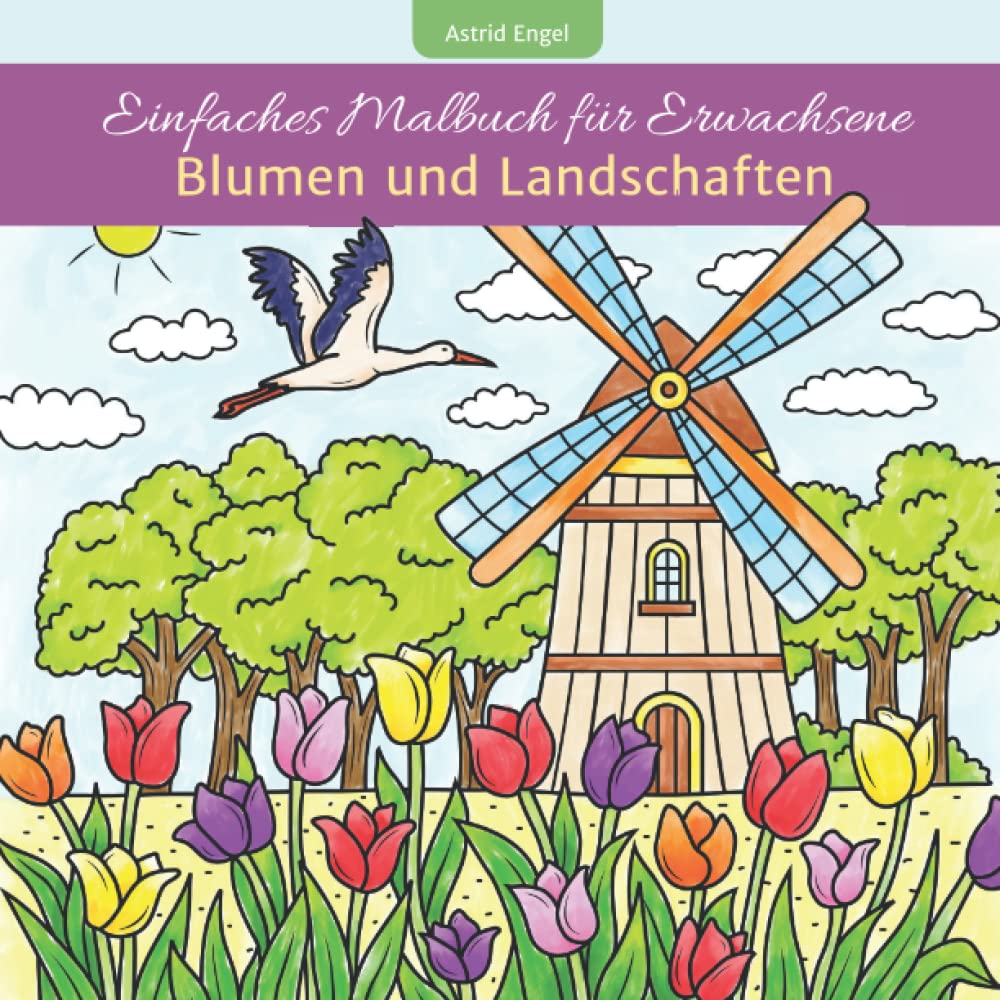 Einfaches Malbuch für Erwachsene - Blumen und Landschaften Mathematics