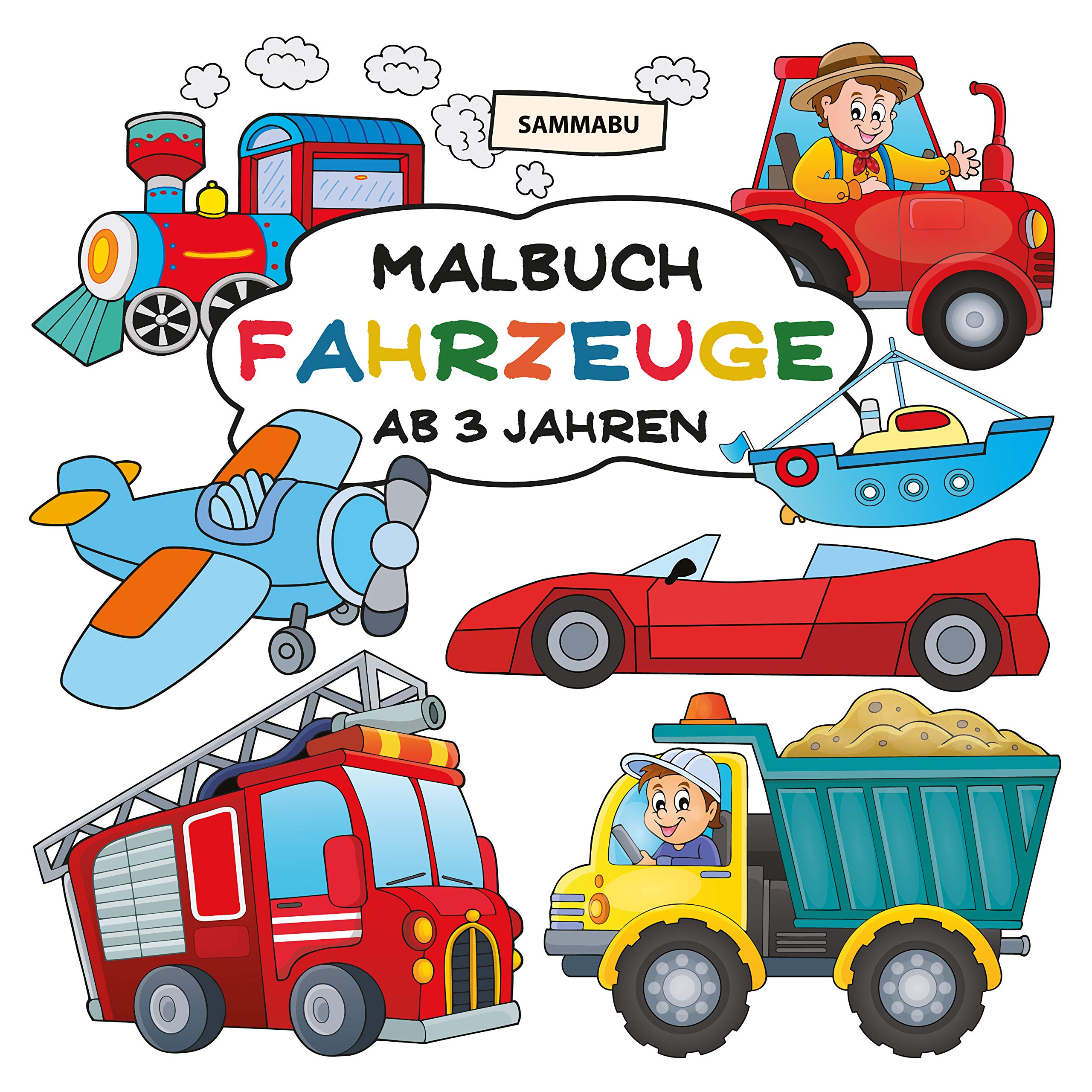 Malbuch Fahrzeuge ab 3 Jahren: Alles, was fährt und fliegt Hobbies & Crafts