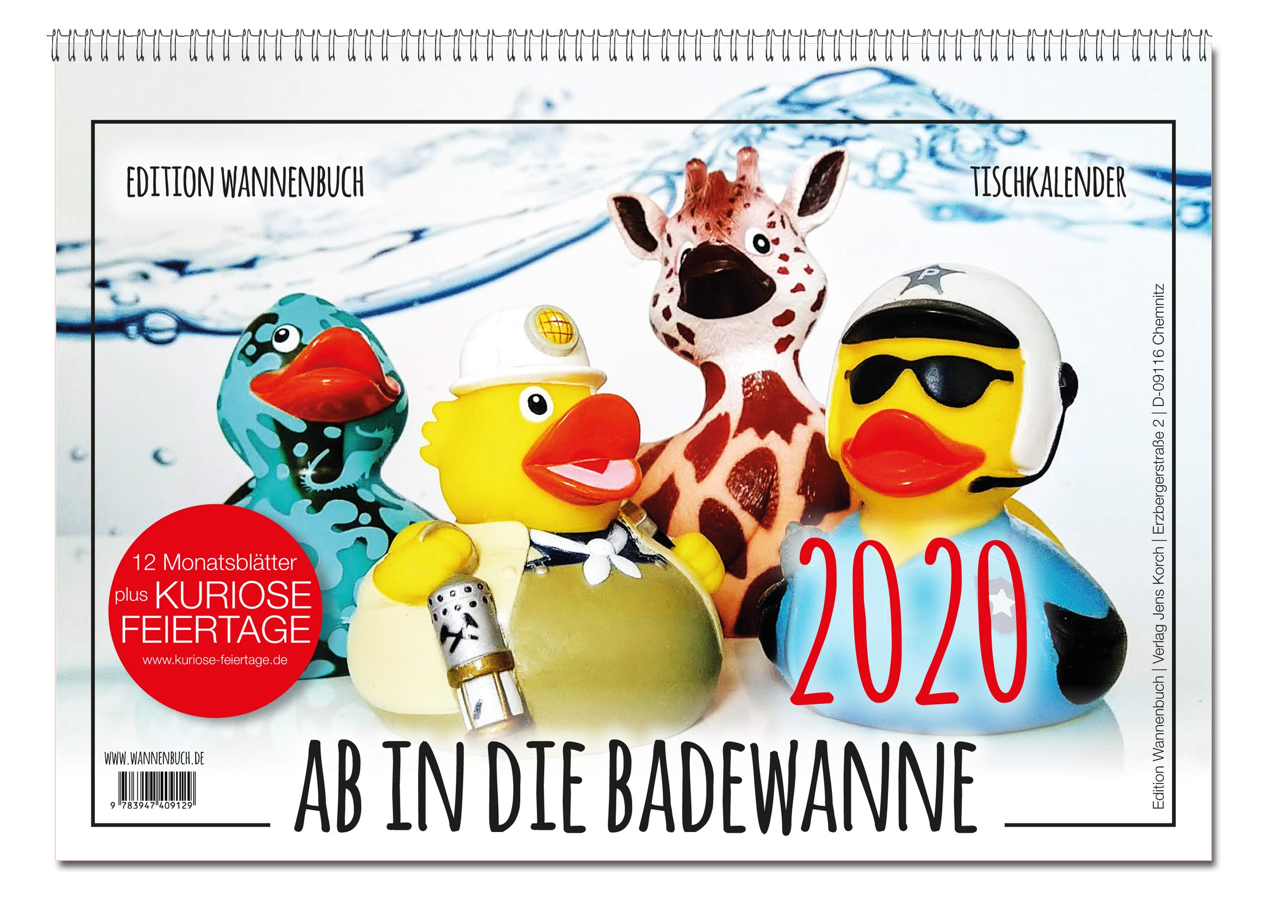 Ab in die Badewanne! Tischkalender 2020: Monatskalender für Badeenten-Fans mit kuriosen Feiertagen Photography