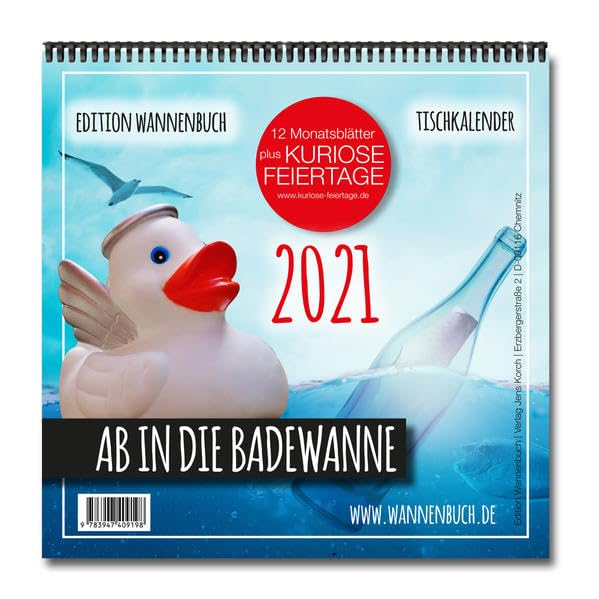 Ab in die Badewanne! Tischkalender 2021: Monatskalender für Badeenten-Fans mit kuriosen Feiertagen Photography