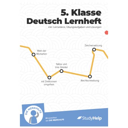 Deutsch Lernheft für 5. Klasse: Lernvideos, Aufgaben & mehr: Wortarten, Zeitformen, Rechtschreibung - Ideal für Klassenarbeiten, Prüfungen & Tests Study Guides