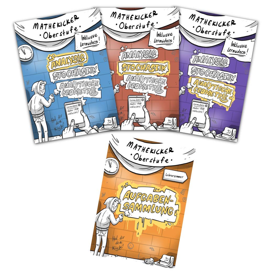 Mathekicker Lernhefte Komplettset mit Aufgabensammlung inkl. Lernvideos Learning & Reference