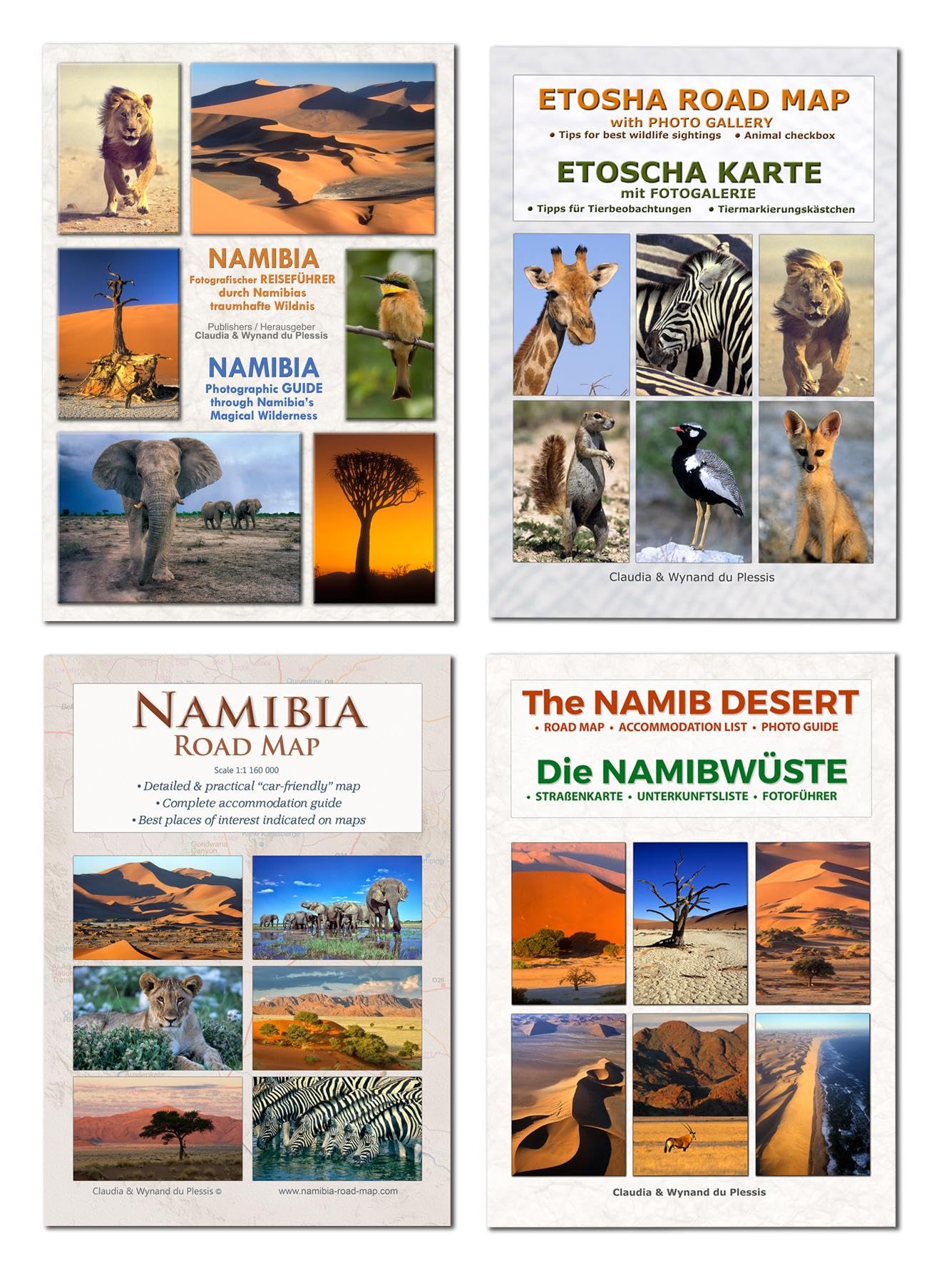 Das komplette Kartenset NAMIBIA Plus (4-teilig): NAMIBIA Straßenkarte + ETOSCHA Karte + NAMIB Karte + Foto Reiseführer NAMIBIA: Detaillierte NAMIBIA ... zuverlässig & ideal für Planung und Reise Photography