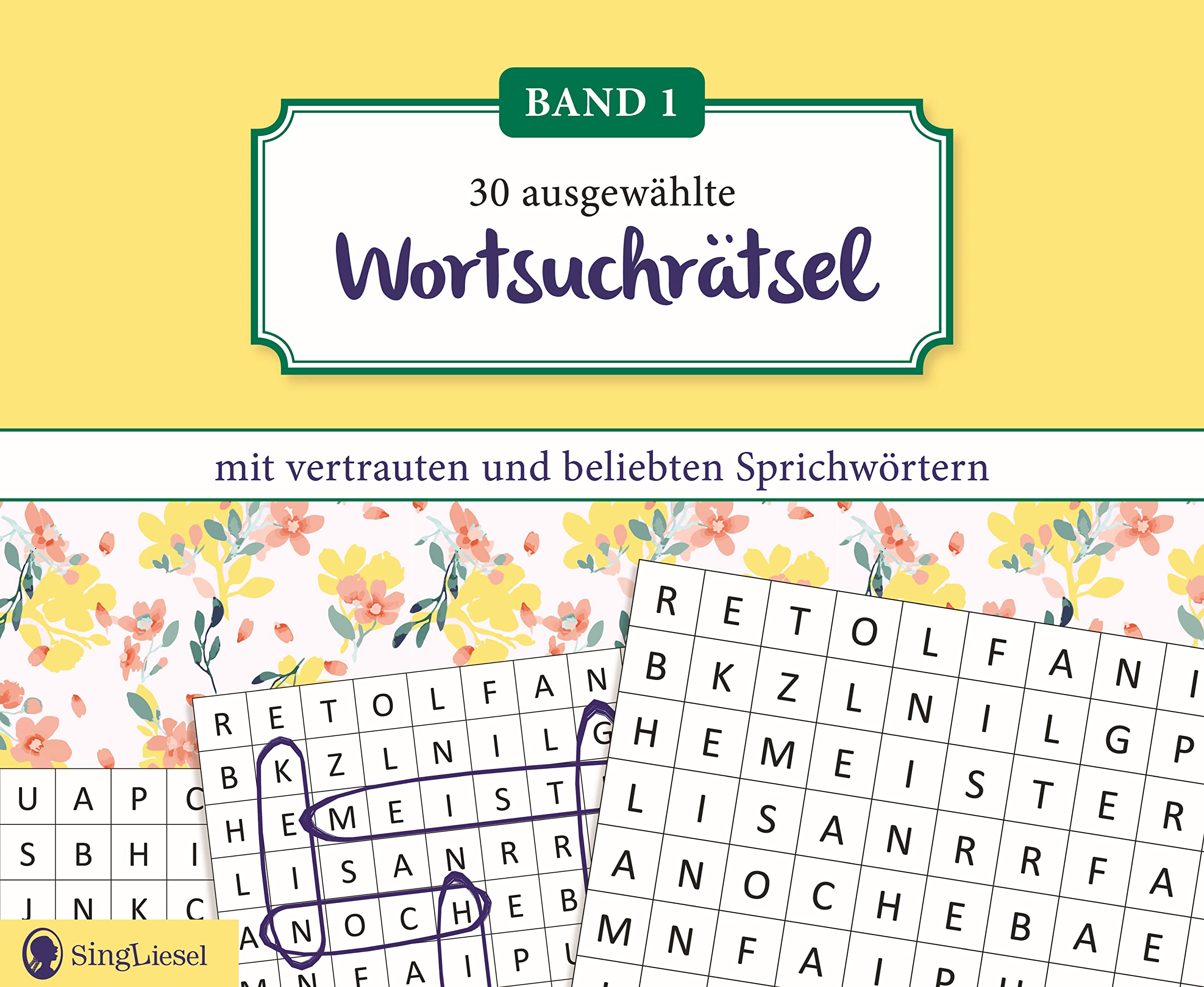 Wortsuchrätsel für Senioren mit vertrauten Sprichwörtern. Spiele-Spaß, Beschäftigung und Gedächtnistraining für Senioren. Auch mit Demenz. Großdruck. Medicine