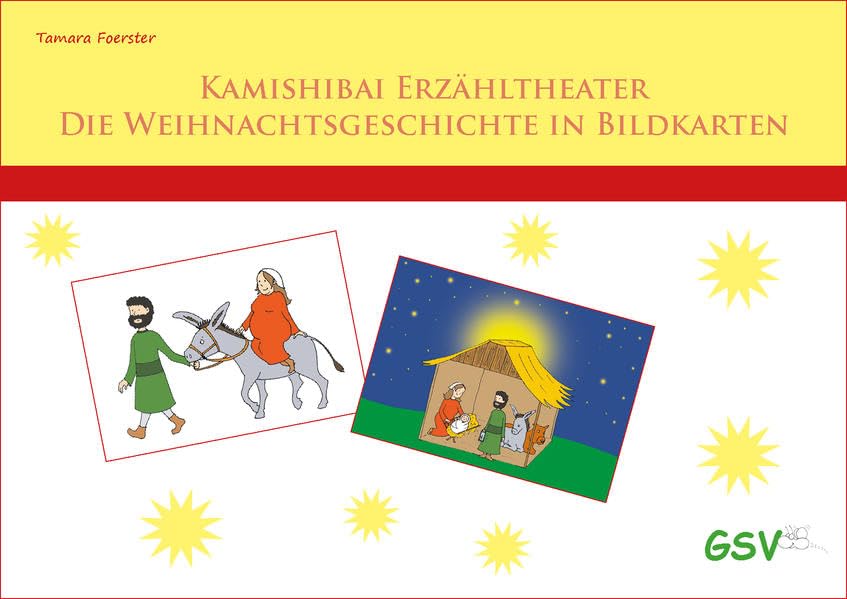Kamishibai - Die Weihnachtsgeschichte in Bildkarten für Grundschule und Kindergarten - DIN A4 Children's books