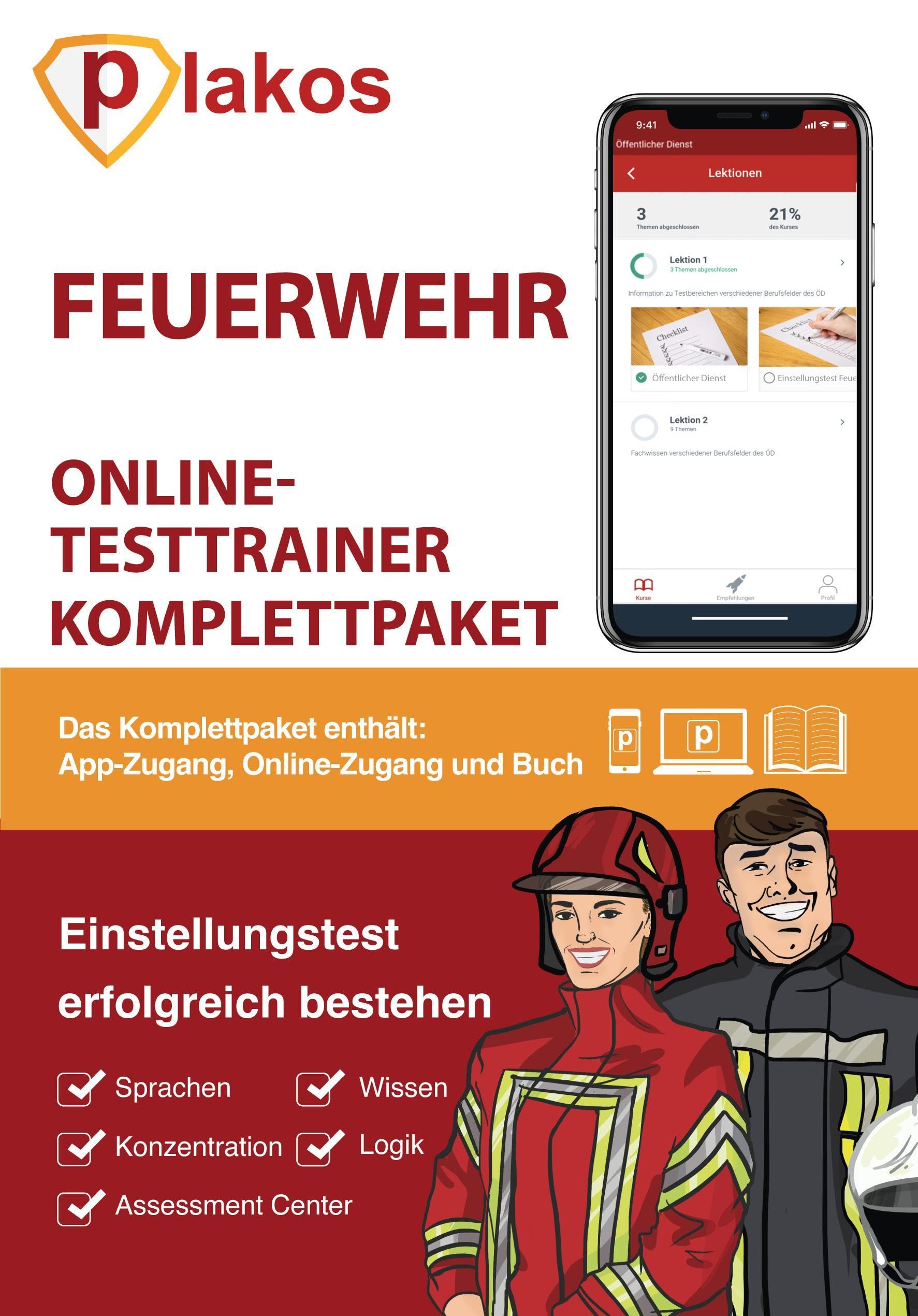 Einstellungstest Feuerwehr: Über 1.200 Aufgaben mit Lösungen | Berufsfeuerwehr und Werksfeuerwehr | Eignungstest bestehen: Sporttest, Vorbereitung ... Allgemeinwissen, Konzentration Business, Finance & Career