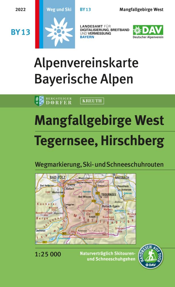 Mangfallgebirge West, Tegernsee, Hirschberg 1:25.000 Leisure, Home & Garden