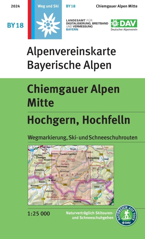 Chiemgauer Alpen Mitte, Hochgern, Hochfelln: Topographische Karte 1:25.000 mit Wegmarkierung, Ski- und Schneeschuhrouten (Alpenvereinskarten) Leisure, Home & Garden