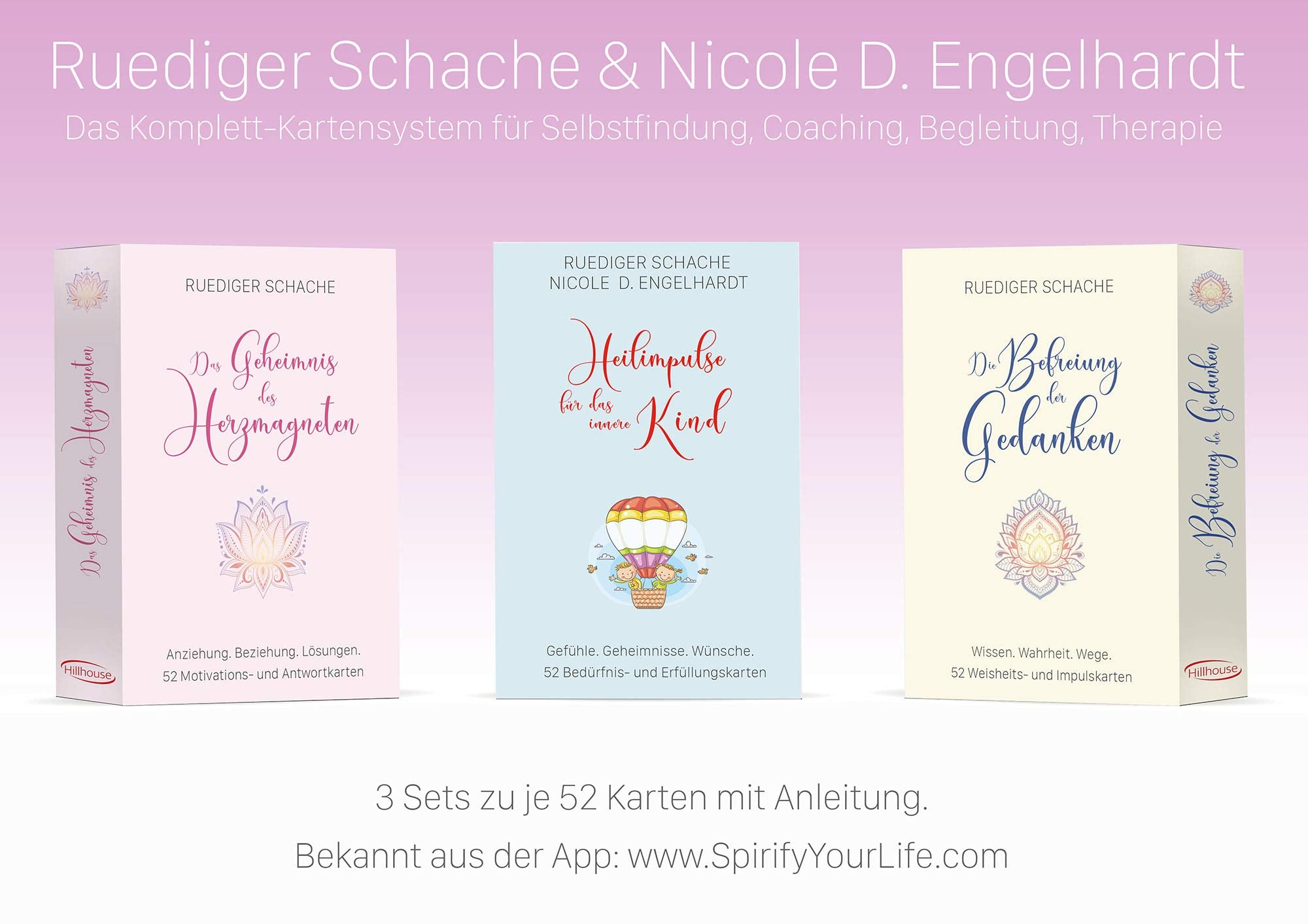 Therapiekarten-Set aus 3 x 52 Karten mit Anleitung: Das Komplett-Kartensystem für Selbstfindung, Coaching, Begleitung, Therapie. (SpiriCards: Die ... von Ruediger Schache & Nicole D. Engelhardt) Partnership & Love