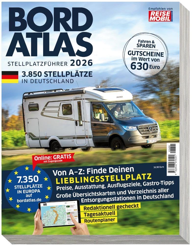 Bordatlas Stellplatzführer 2026 Leisure, Home & Garden