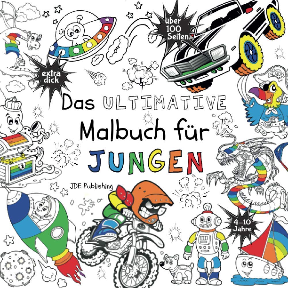 Das Ultimative Malbuch für Jungen (Activity Bücher, Rätsel & Malbücher für Kinder, Teens und Erwachsene, Band 4) Film, Art & Culture