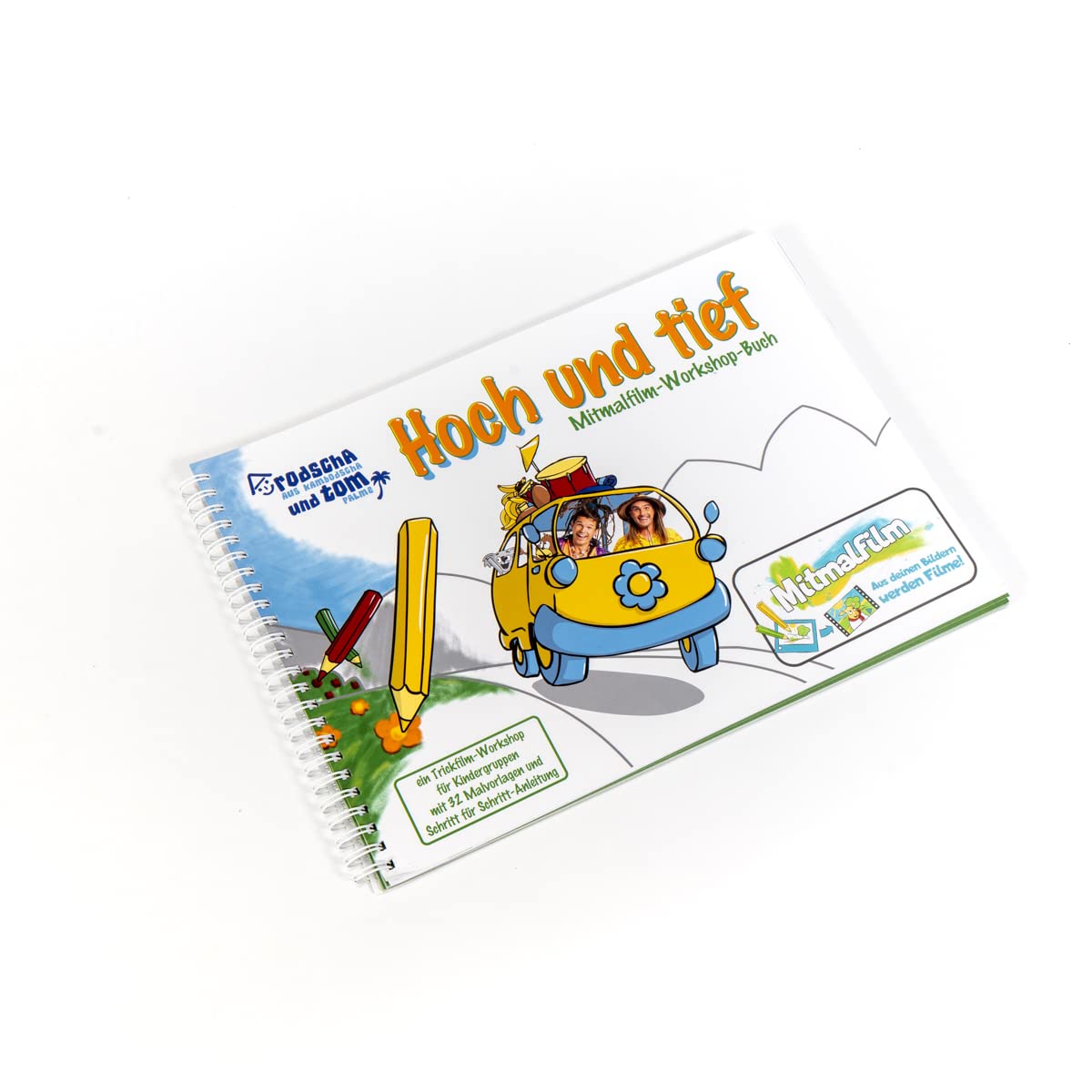 Malbuch Kinder Hoch und tief Mitmalfilm-Buch Mitmachbuch | Rodscha aus Kambodscha und Tom Palme Tiptoi & Games