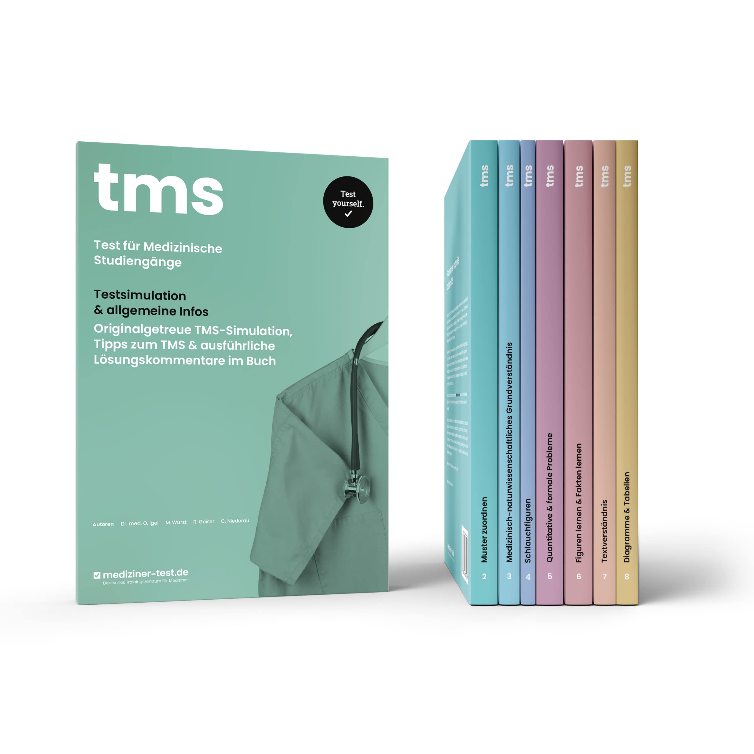 TMS Vorbereitung 2024 | Testsimulation & Übungsbücher zur Vorbereitung auf den Medizinertest | 8 Bücher, mehr als 120 Simulationen und fast 3.000 Aufgaben | TMS-Buchreihe von mediziner-test.de Medicine
