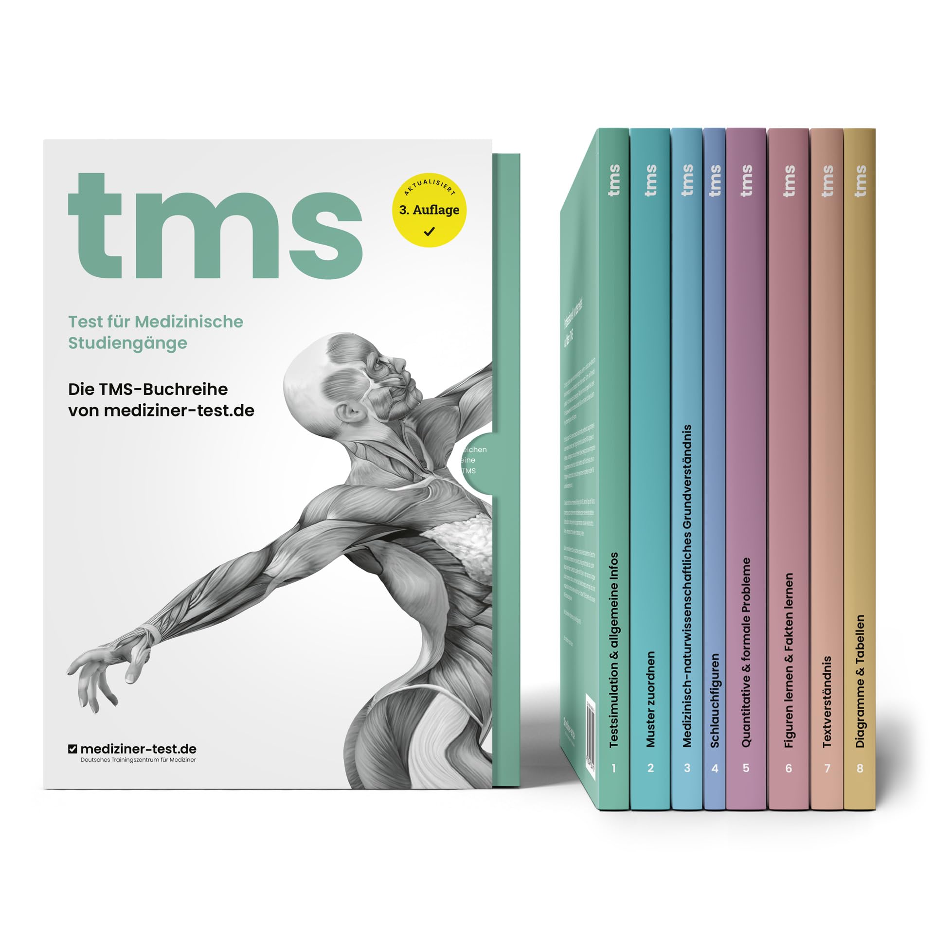 TMS Vorbereitung 2026 | Testsimulation & Übungsbücher zur Vorbereitung auf den Medizinertest | 8 Bücher, mehr als 130 Simulationen und 3.000 Aufgaben | TMS-Buchreihe von mediziner-test.de (3. Auflage) General education