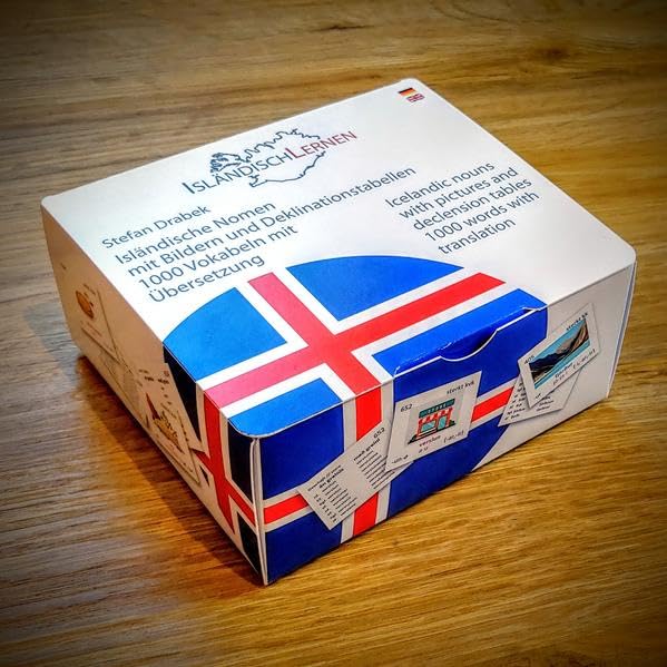 Isländische Nomen mit Bildern und Deklinationsstabellen (Vokabelbox): Icelandic nouns with pictures and declension tables (vocabulary box) Foreign Languages ​​& Dictionaries