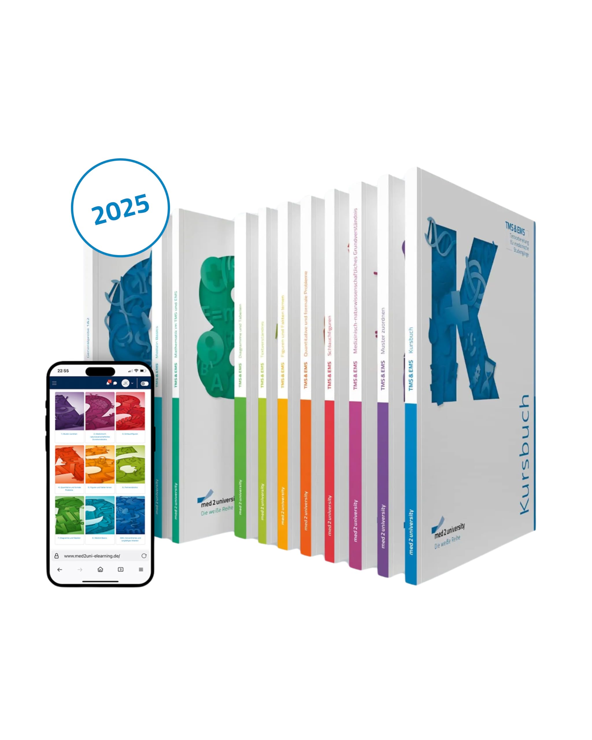 med2university TMS Vorbereitung 2025 Kompendium ALL-IN-ONE - 11 TMS Bücher & 5600 Übungsaufgaben inkl. E-Learning, Komplettpaket zur Vorbereitung auf ... den Medizinertest 2025 vorbereiten Medicine