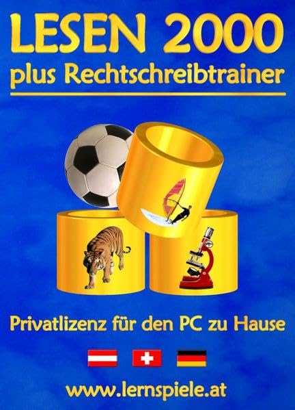 Lesen 2000 plus Rechtschreibtrainer 3.0 - Privatlizenz für den PC zu Hause Learning