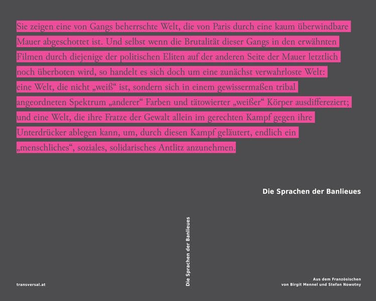 Die Sprachen der Banlieues book