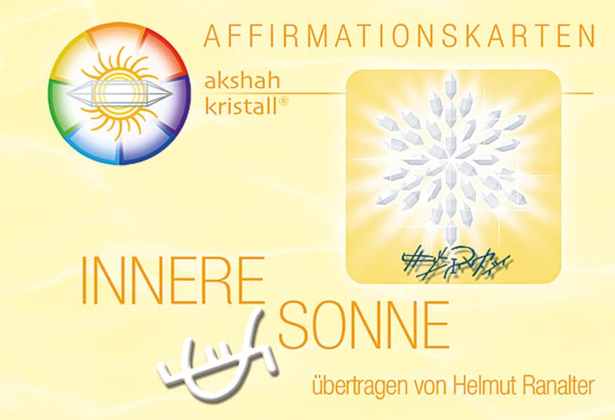 Die innere Sonne entfalten: Sechs Affirmationskarten gelb in Kunststoffhülle Religion & Esotericism