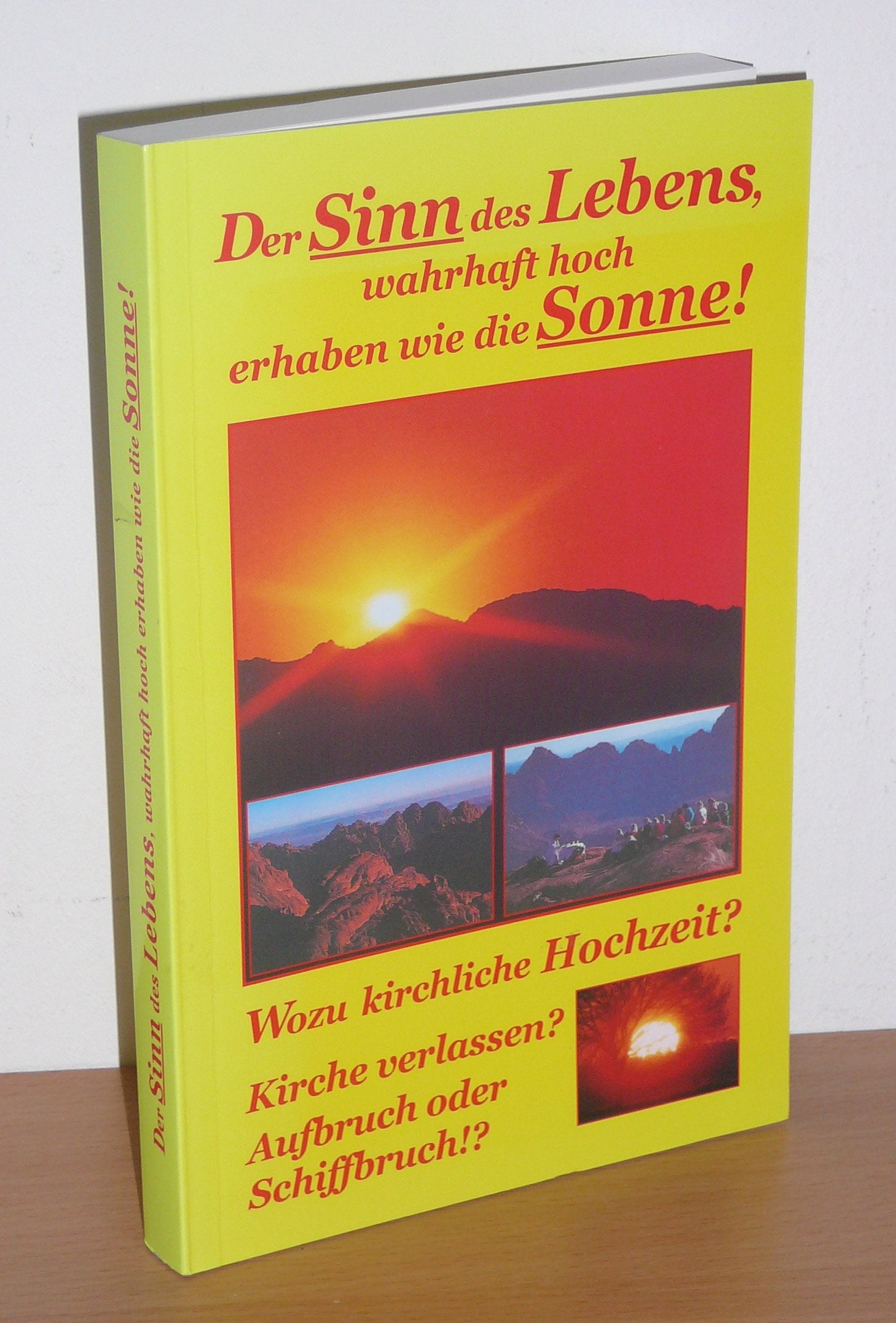 Der Sinn des Leben wahrhaft hoch erhaben, wie die Sonne!: Wozu kirchliche Hochzeit? Kirche verlassen? Aufbruch oder Schiffbruch? Books