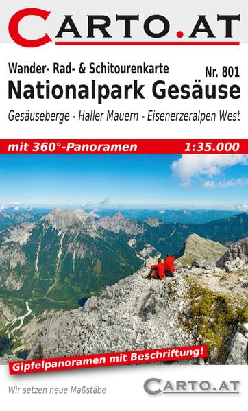 Wander- Rad- & Schitourenkarte 801 Nationalpark Gesäuse: Gesäuseberge – Haller Mauern – Eisenerzeralpen West Leisure, Home & Garden