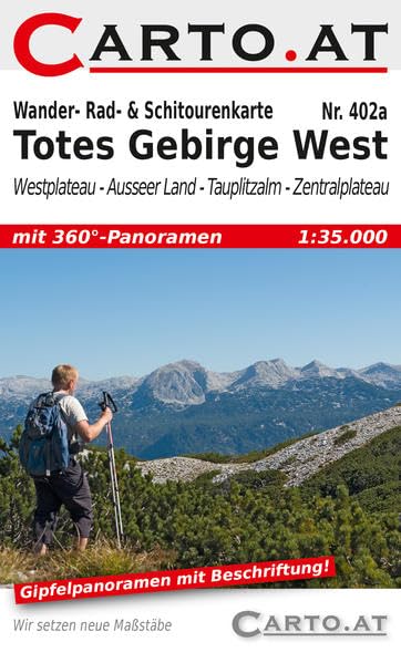 Wander- Rad- & Schitourenkarte 402a Totes Gebirge West: Westplateau – Ausseer Land – Tauplitzalm – Zentralplateau Leisure, Home & Garden