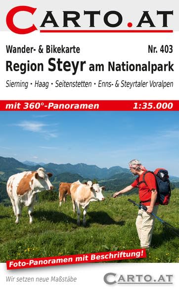 Wander- & Bikekarte 403 Region Steyr am Nationalpark: Sierning – Haag – Seitenstetten – Enns- & Steyrtaler Voralpen Leisure, Home & Garden