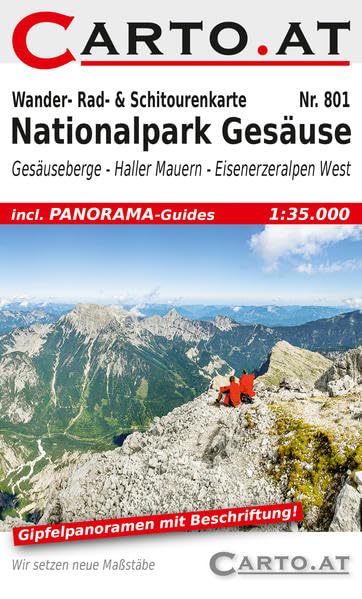 Wander- Rad- & Schitourenkarte 801 Nationalpark Gesäuse: Gesäuseberge – Haller Mauern – Eisenerzeralpen West Leisure, Home & Garden