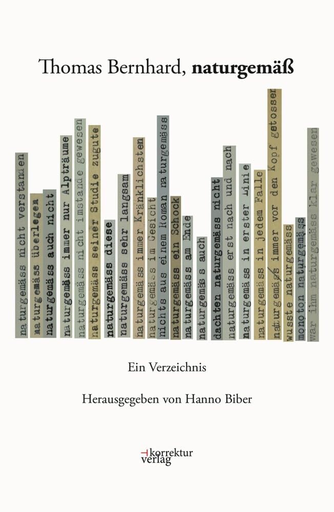 Thomas Bernhard, naturgemäß: Ein Verzeichnis Social Sciences