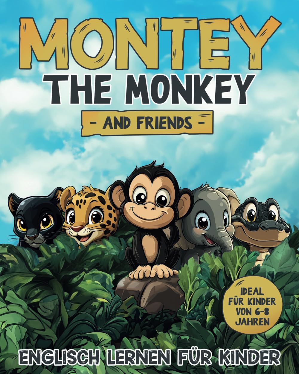 Englisch lernen für Kinder: Montey the Monkey and Friends: Zweisprachiges Lesebuch in Deutsch und Englisch für Anfänger der 1. bis 4. Klasse ... mit 29 farbenfrohen Bildern Manga