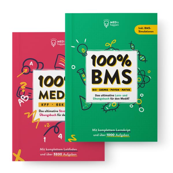 100% MEDAT + BMS Duo: Das ultimative MedAT-Bundle mit Lernskipt und über 4000 Aufgaben Medicine