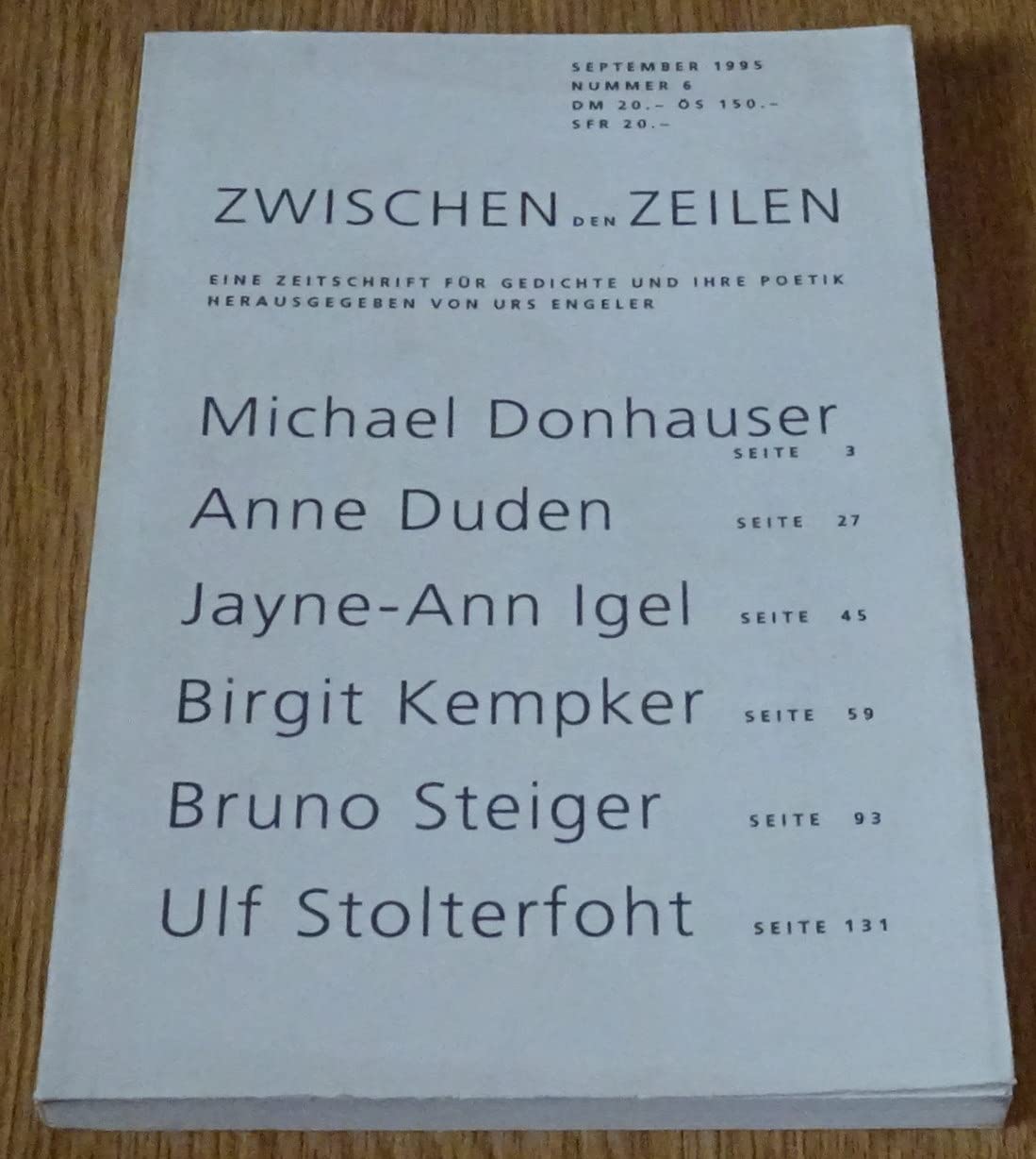 Zwischen den Zeilen. 6. Neue Gedichte und ihre Poetik: Prosagedichte Poetry