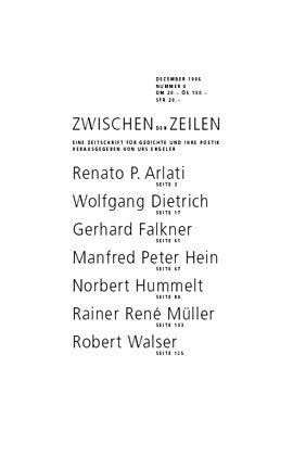 Zwischen den Zeilen / Nicht anders können Poetry
