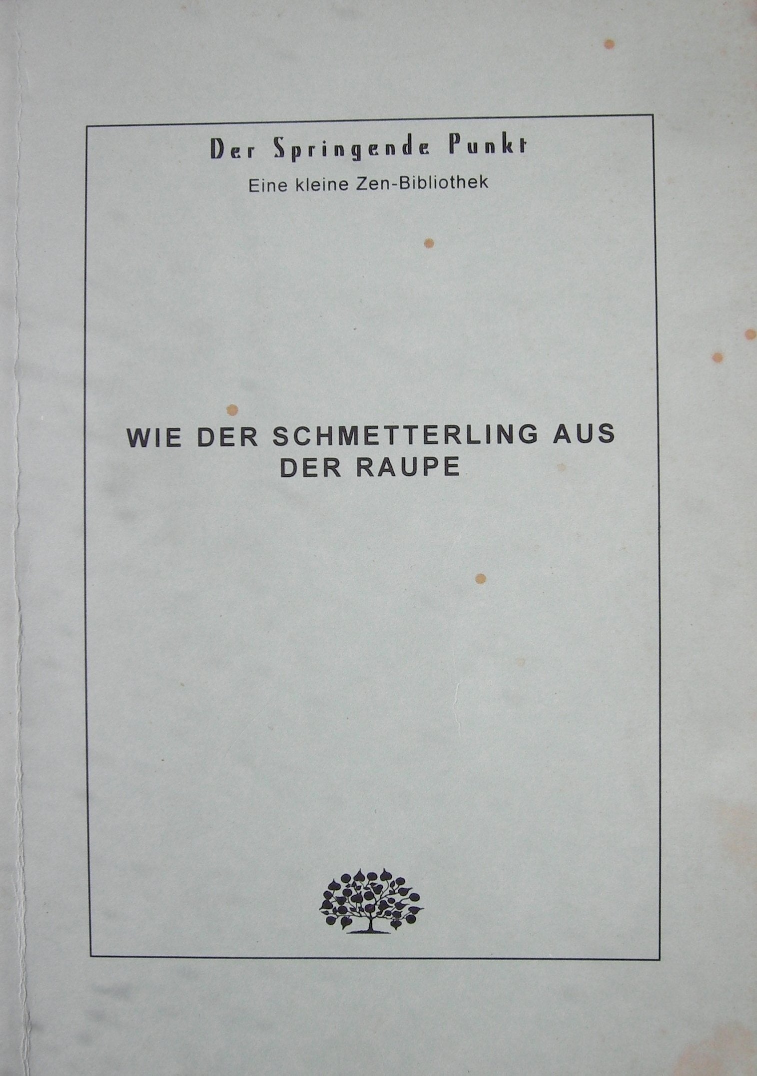 Wie der Schmetterling aus der Raupe: Zen als innerer Wandlungsprozess (Der Springende Punkt: Eine kleine Zen-Bibliothek) Philosophy