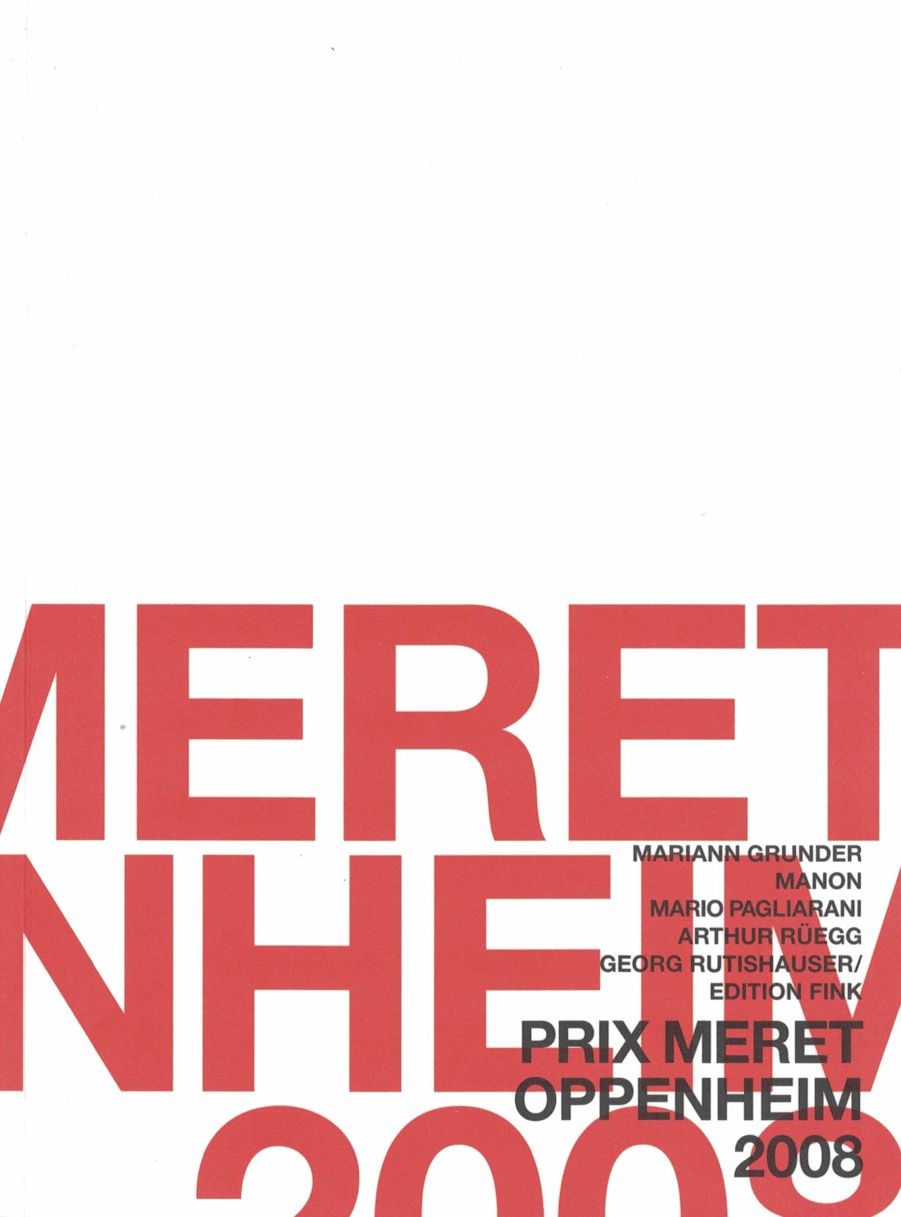 Prix Meret Oppenheim 2008 Film, Art & Culture