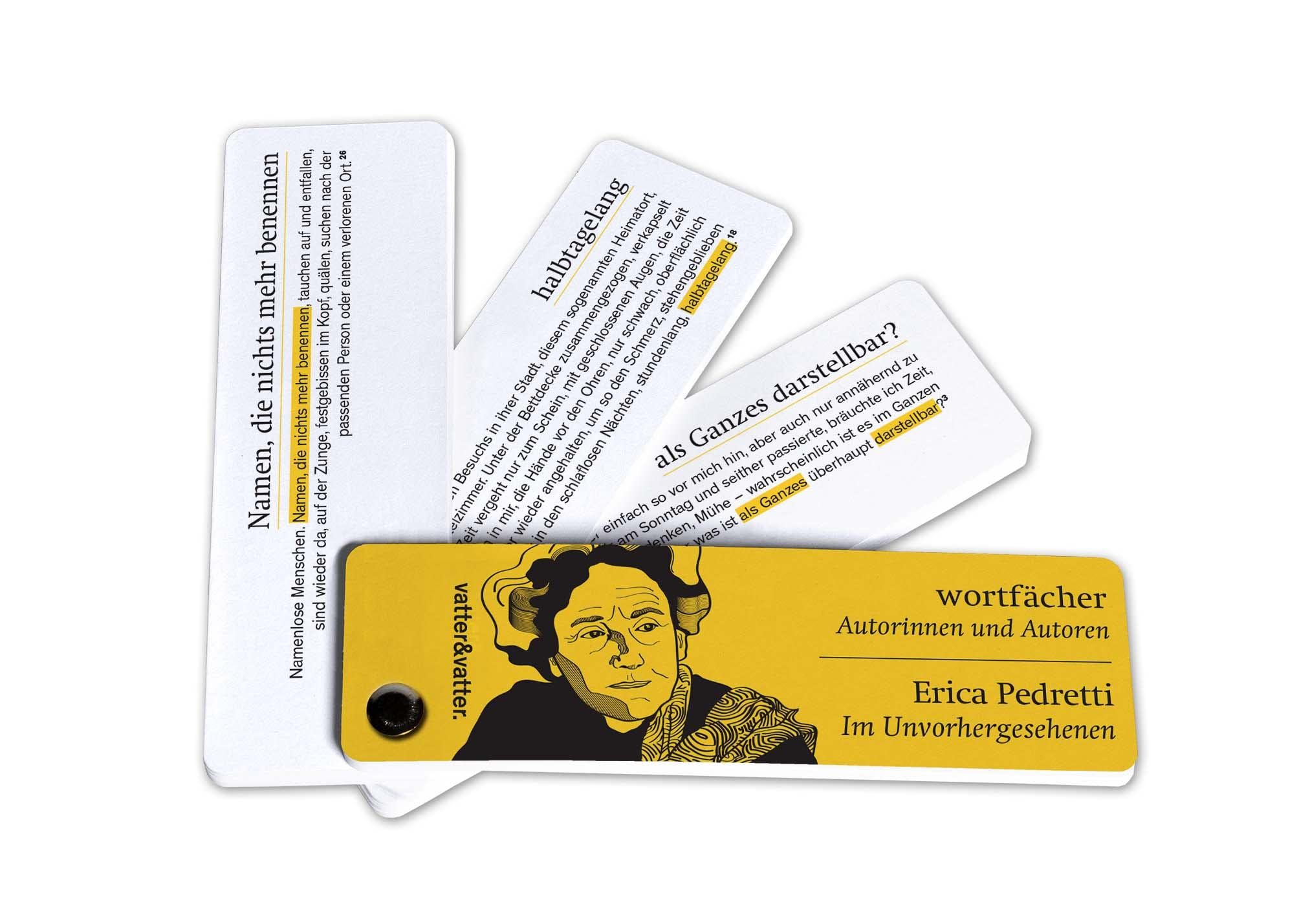 Wortfächer Erica Pedretti: Im Unvorhergesehenen (Wortfächer Autorinnen und Autoren: Die gelbe Reihe des innovativen Wortfächerformats macht den ... einfache und spielerische Weise erlebbar.) Contemporary literature Books