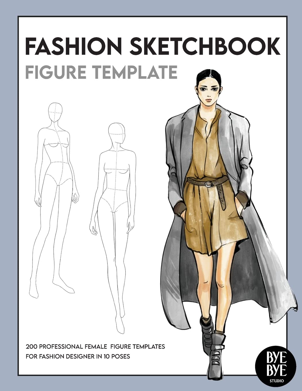 Fashion Sketchbook Female Figure Template Architecture