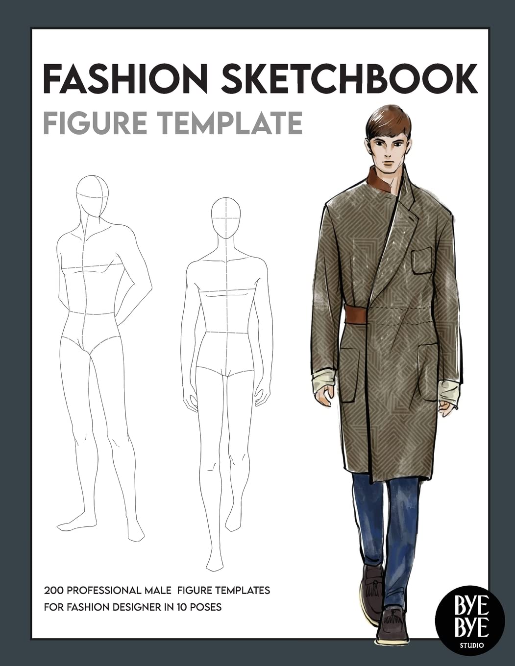 Fashion Sketchbook Male Figure Template Architecture