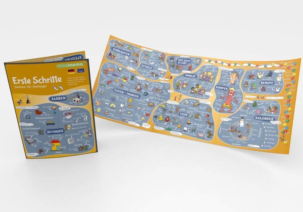 mindmemo Lernfolder - Erste Schritte - Deutsch für Anfänger - spielend Deutsch lernen Learning & Reference