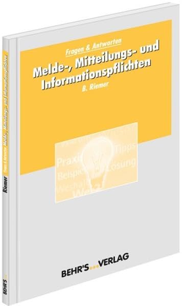 Melde-, Mitteilungs- und Informationspflichten Law