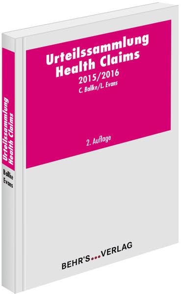 Urteilssammlung Health-Claims 2015/2016 Law