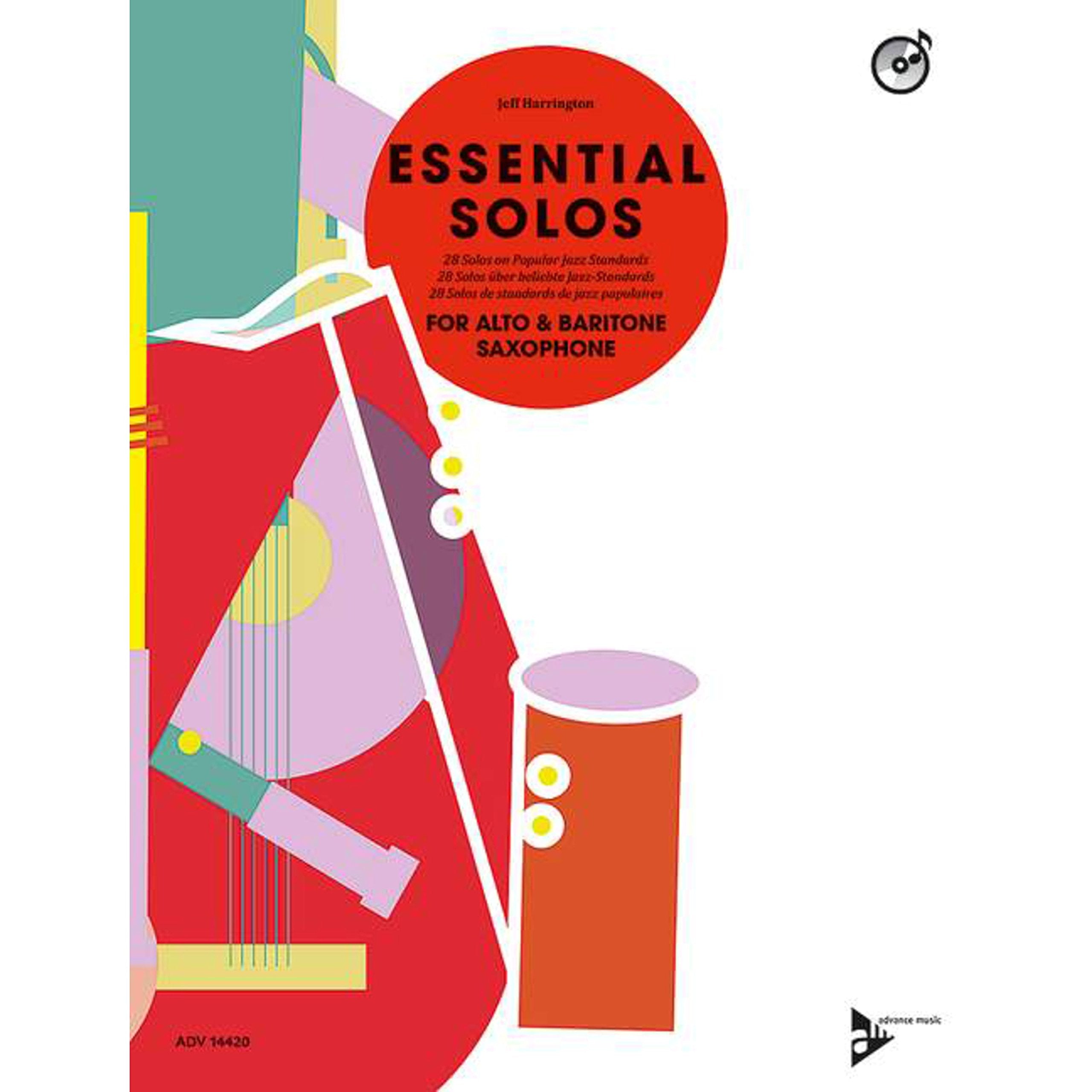 Essential Solos for Alto & Baritone Saxophone: 28 Solos on Popular Jazz Standards. Alt-Saxophon (Bariton-Saxophon). Ausgabe mit CD. Sheet Music