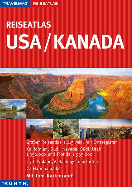 KUNTH Reiseatlas USA / Kanada 1:4,5 Mio.: 1:4,5 Mio. (KUNTH Reiseatlanten) Leisure, Home & Garden