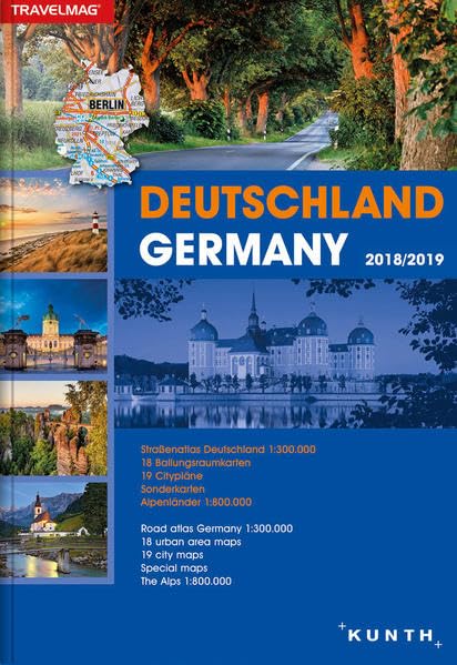 Reiseatlas Deutschland 2018/2019: 1:300.000 (KUNTH Reiseatlanten) Leisure, Home & Garden
