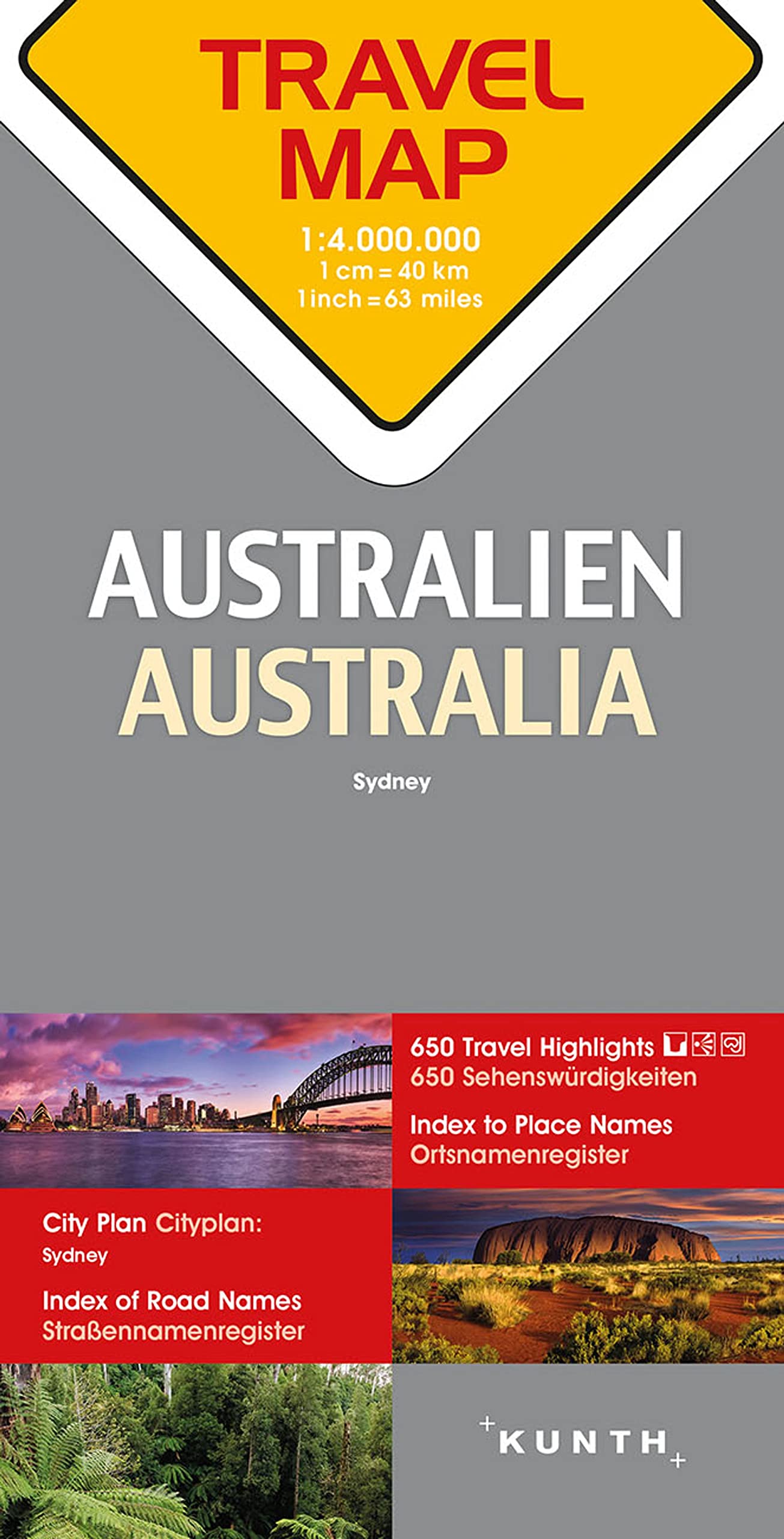 KUNTH TRAVELMAP Australien 1:4 Mio. Leisure, Home & Garden