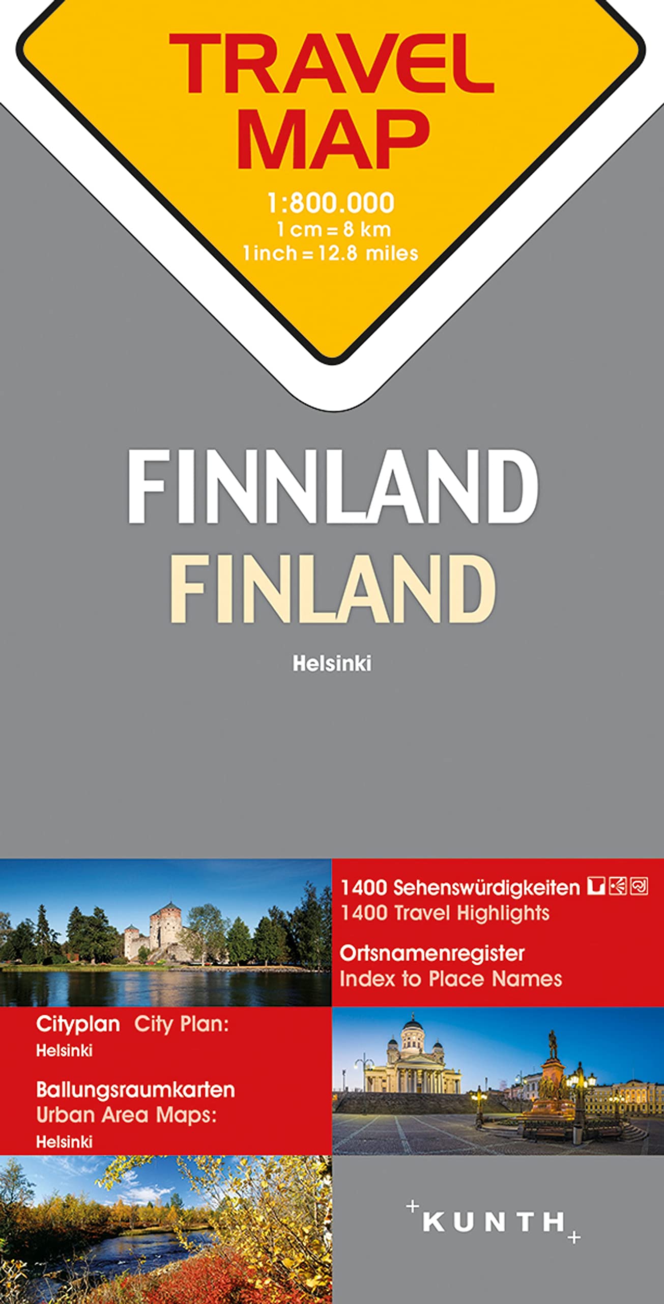 KUNTH TRAVELMAP Finnland 1:800.000 Leisure, Home & Garden
