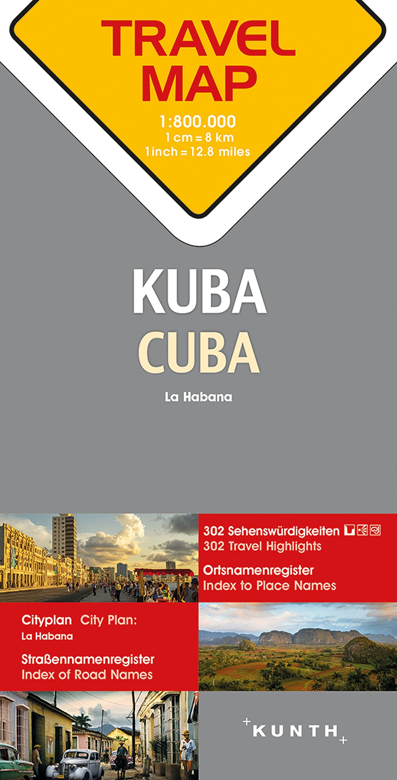 KUNTH TRAVELMAP Kuba 1:800.000 Leisure, Home & Garden